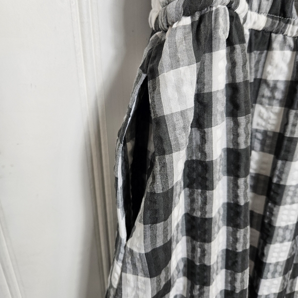 Torrid Off Shoulder Gingham Seersucker Midi Dress 3X Pockets Cottagecore - Picture 8 of 16